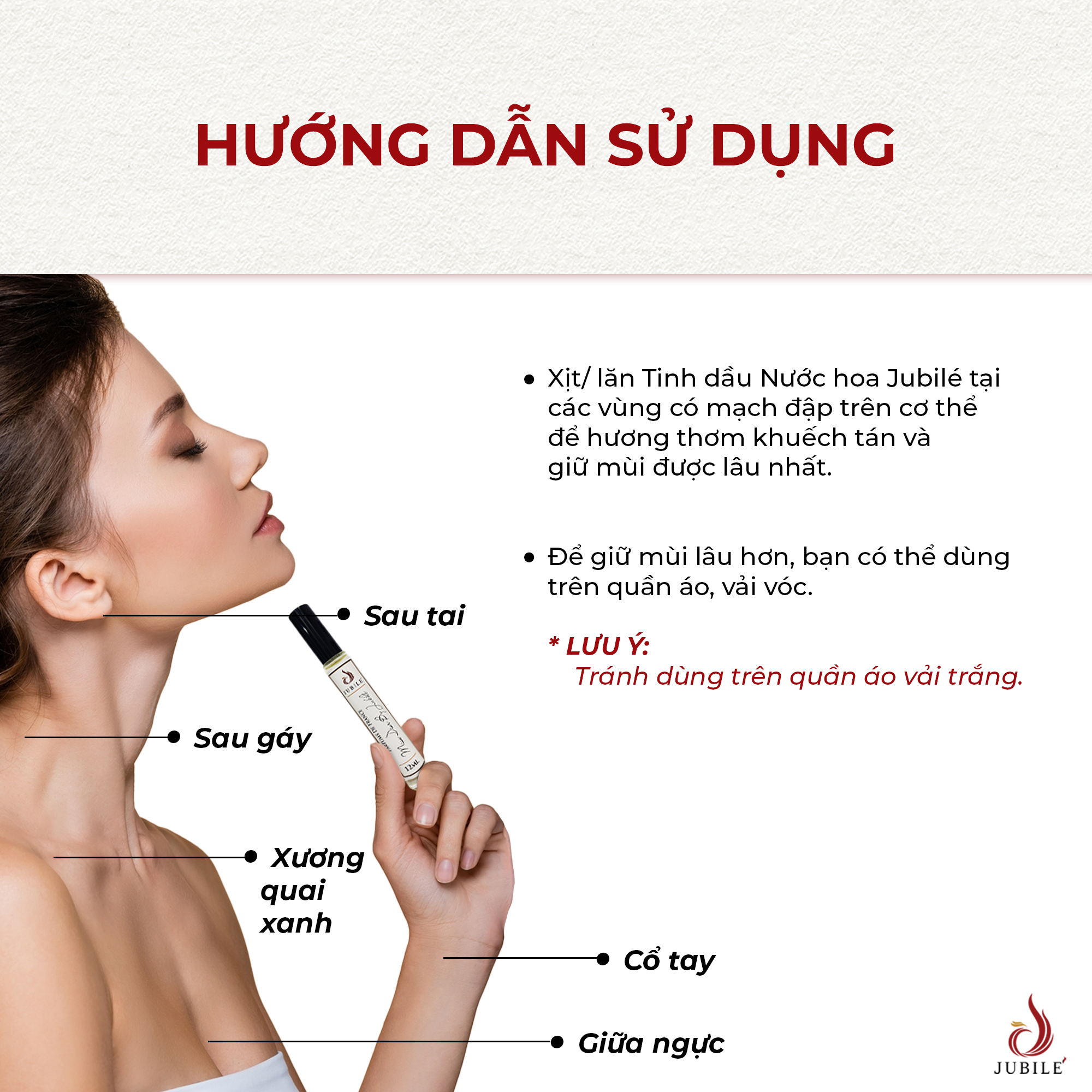 Miss by Jubilé - Tinh dầu nước hoa Pháp nữ Dạng lăn 12ml Thơm Lâu, Sang Trọng, Quyến Rũ