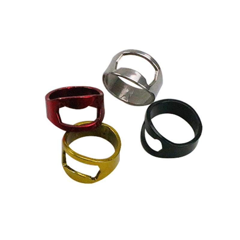 1pc Đồ mở nắp chai bia cầm tay hình nhẫn bằng thép không gỉ nhiều màu sắc - Đồ dùng nhà bếp, quầy bar.