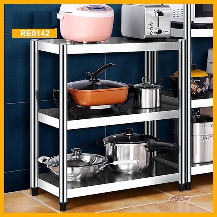 RE0142 Kệ bếp inox 3 tầng 75cm - Kệ nhà bếp inox cao cấp