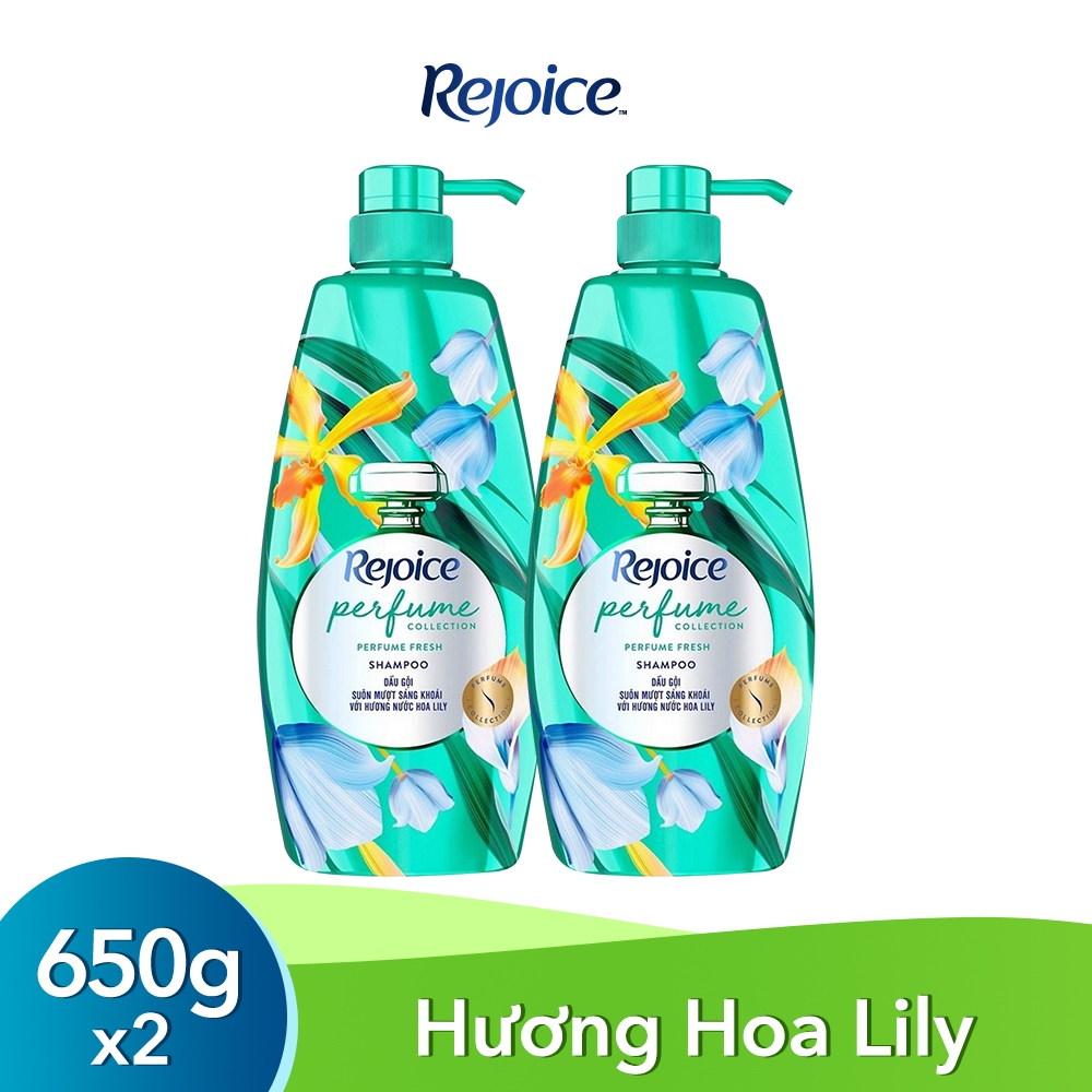 Combo 2 Dầu Gội REJOICE Fraya Hương Hoa Lily 650g/632,3ml