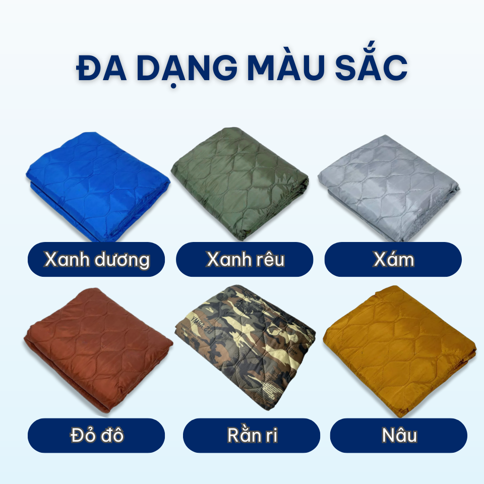Chăn Mền Vải Dù Ánh Sao Chần Một Lớp Bông Mỏng Đắp Mọi Nơi Nhà Xe Cắm Trại Văn Phòng Gấp Gọn Tiện Lợi Chăn 4 Mùa Cao Cấp