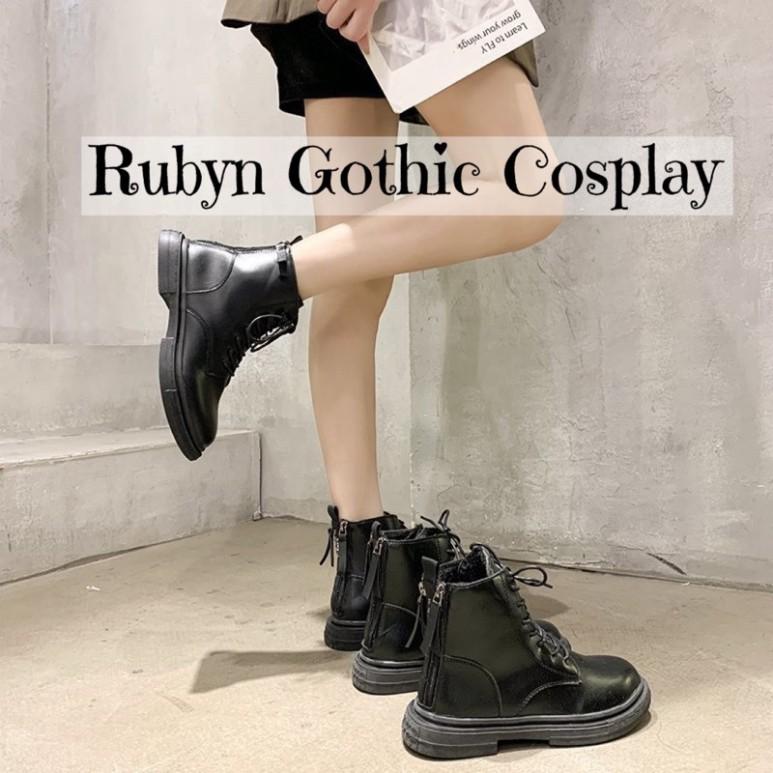 Giày Boots Chiến Binh 2 dây kéo phía sau độc lạ ( Size 35 - 40 )