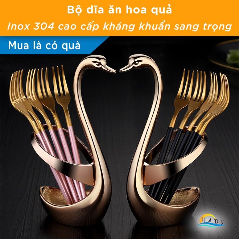 Dĩa Nĩa Ăn Hoa Quả Trái Cây Cute Dễ Thương Inox Cao Cấp 304 Đạt Chất Lượng Đức HADU