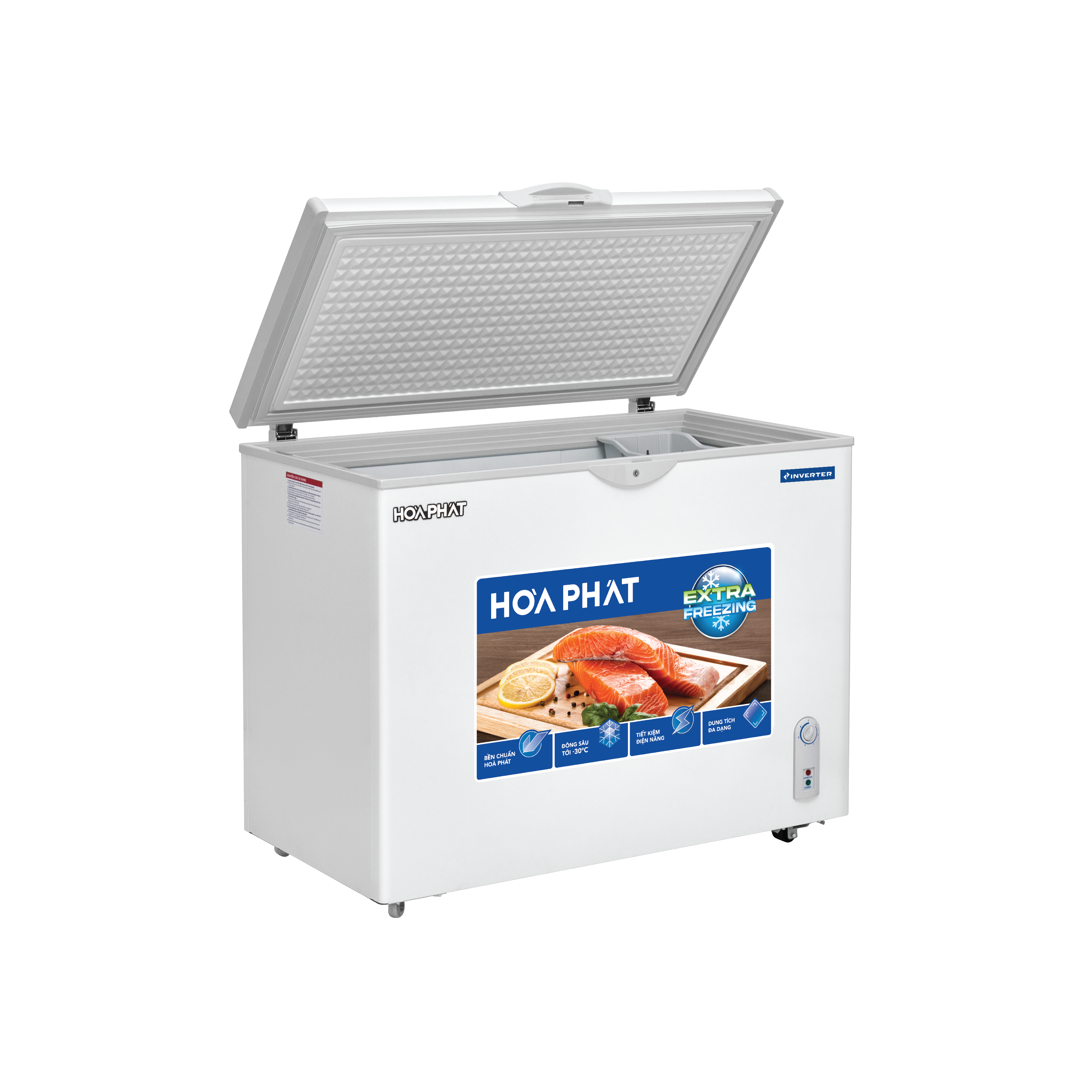 TỦ ĐÔNG INVERTER HÒA PHÁT 252 LÍT HCFI-516S1Đ1 ĐỒNG (R600A) (HÀNG CHÍNH HÃNG) (CHỈ GIAO HCM)