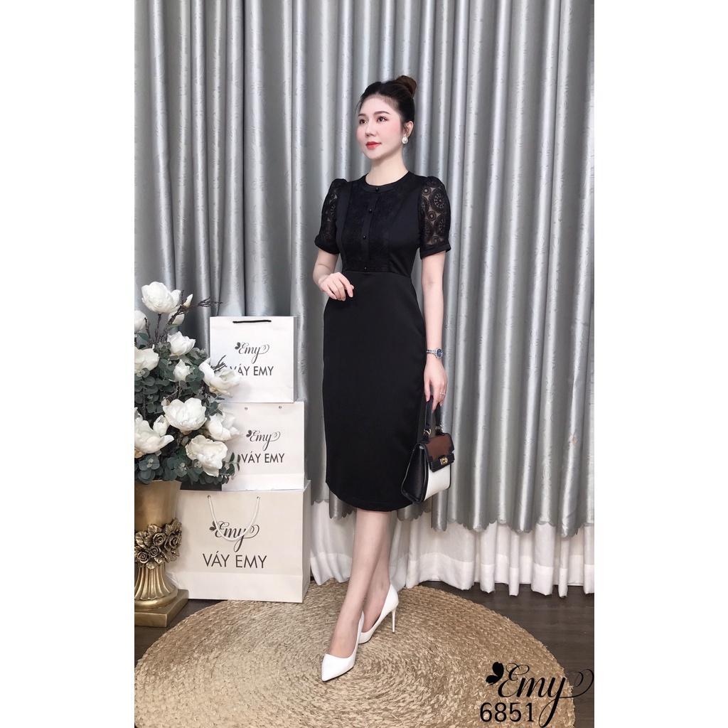Đầm EMY EM6851 Đầm Body Ren Đen