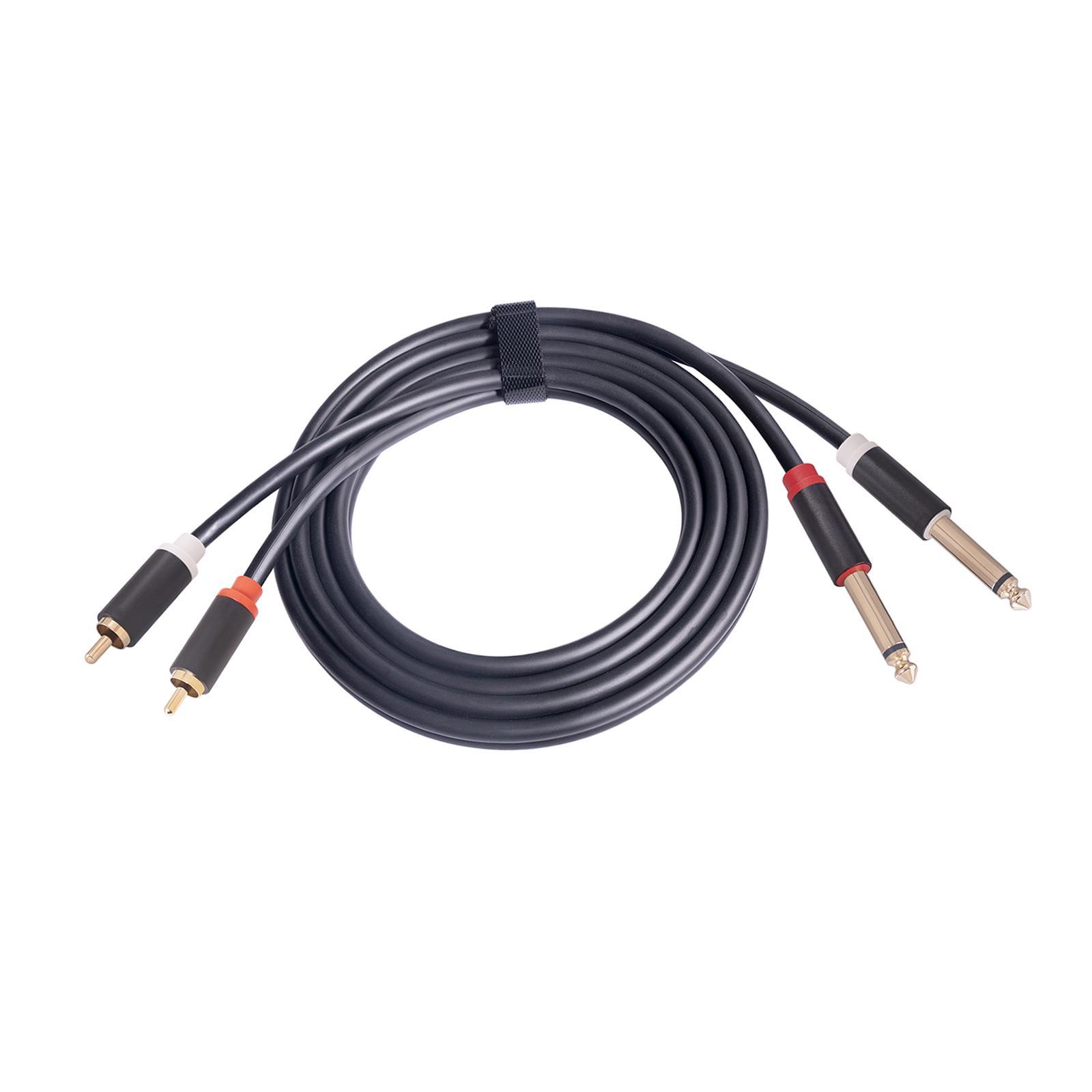 Dual 6.35mm to Dual Male Adapter Cable 1.5M