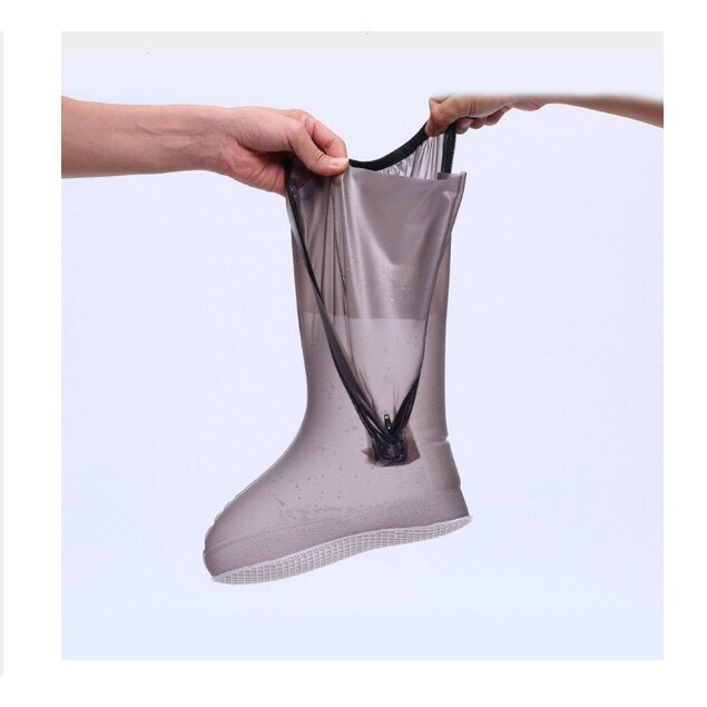 bao giày không thấm nước, chống trượt, ủng giày đi mưa siêu nhẹ – nâu – L