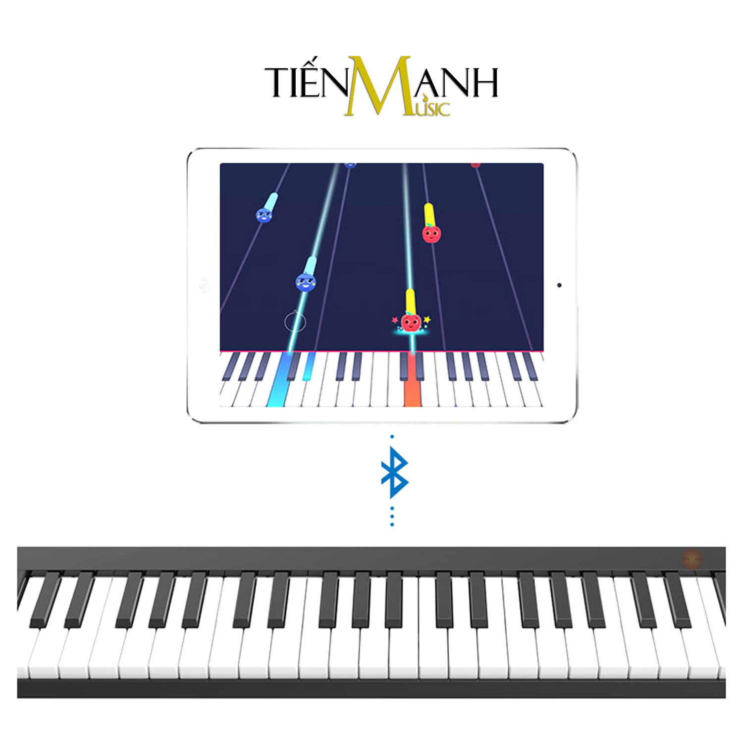 Đàn Piano Điện Konix PJ49Z - 49 Phím cảm ứng lực Midi Keyboard Controllers PJ49 Hàng Chính Hãng - Kèm Móng Gẩy DreamMaker