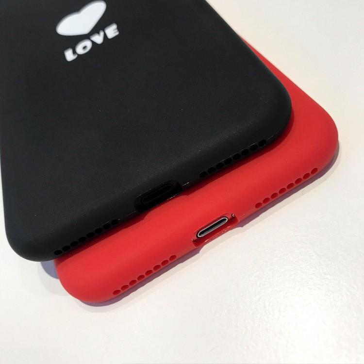 Ốp lưng trái tim love cặp đen đỏ cho Iphone 6-6s-6 plus-6s plus-7-7 plus-8-8 plus