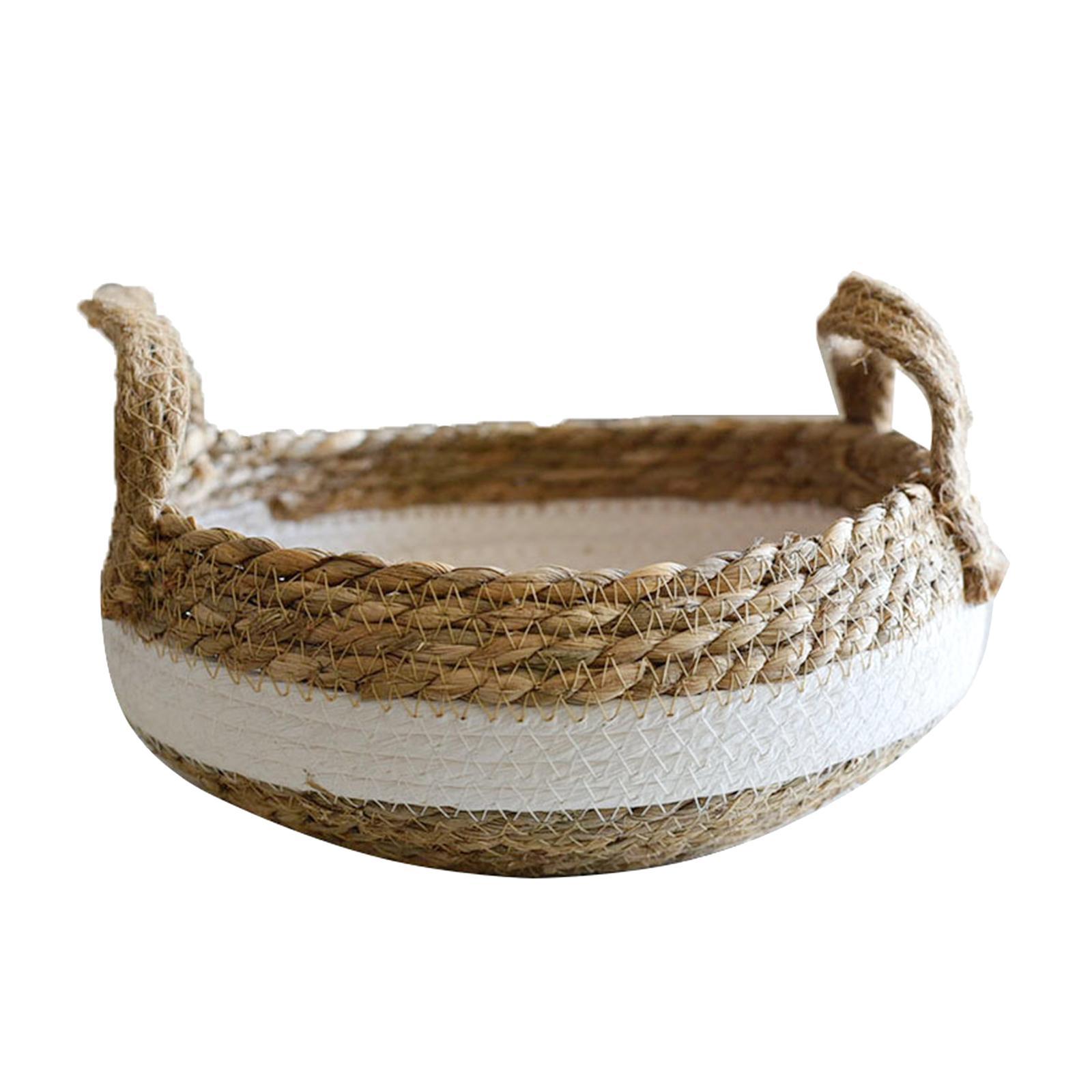 Cotton Rope Basket Rope Baskets Fabric Tray for Home Decor S