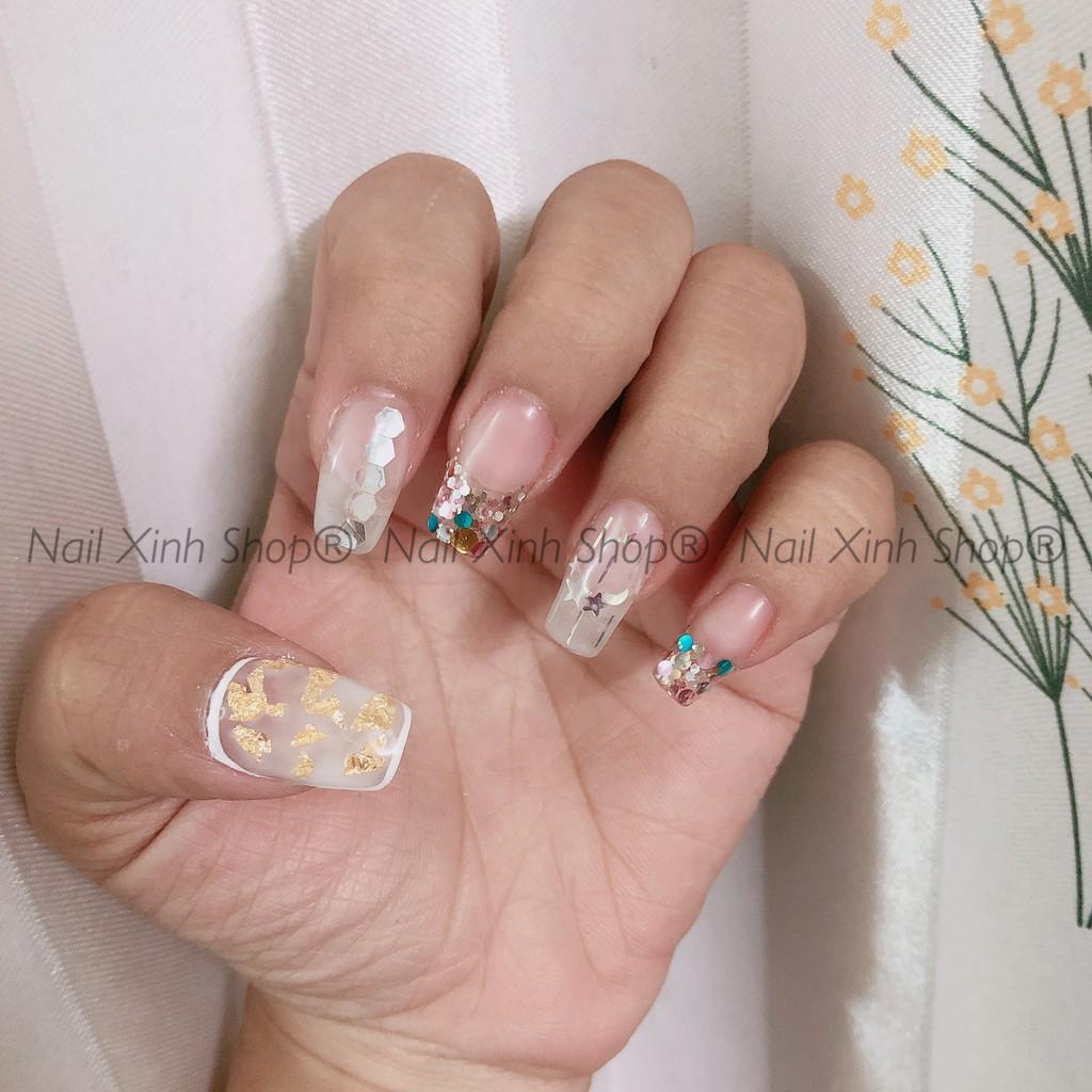 Foil dán móng, foil nail nhũ vàng trang trí móng, phụ kiện nail chuyên dụng, nai art 2020