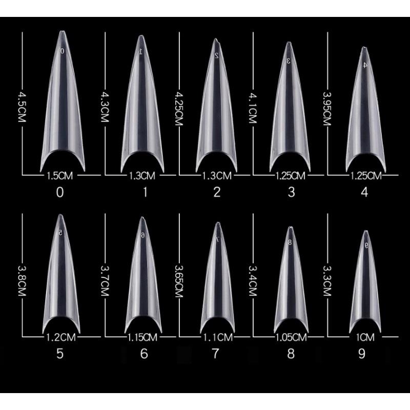 Móng Nối nhọn dài 500 móng , Móng Tip loại tốt