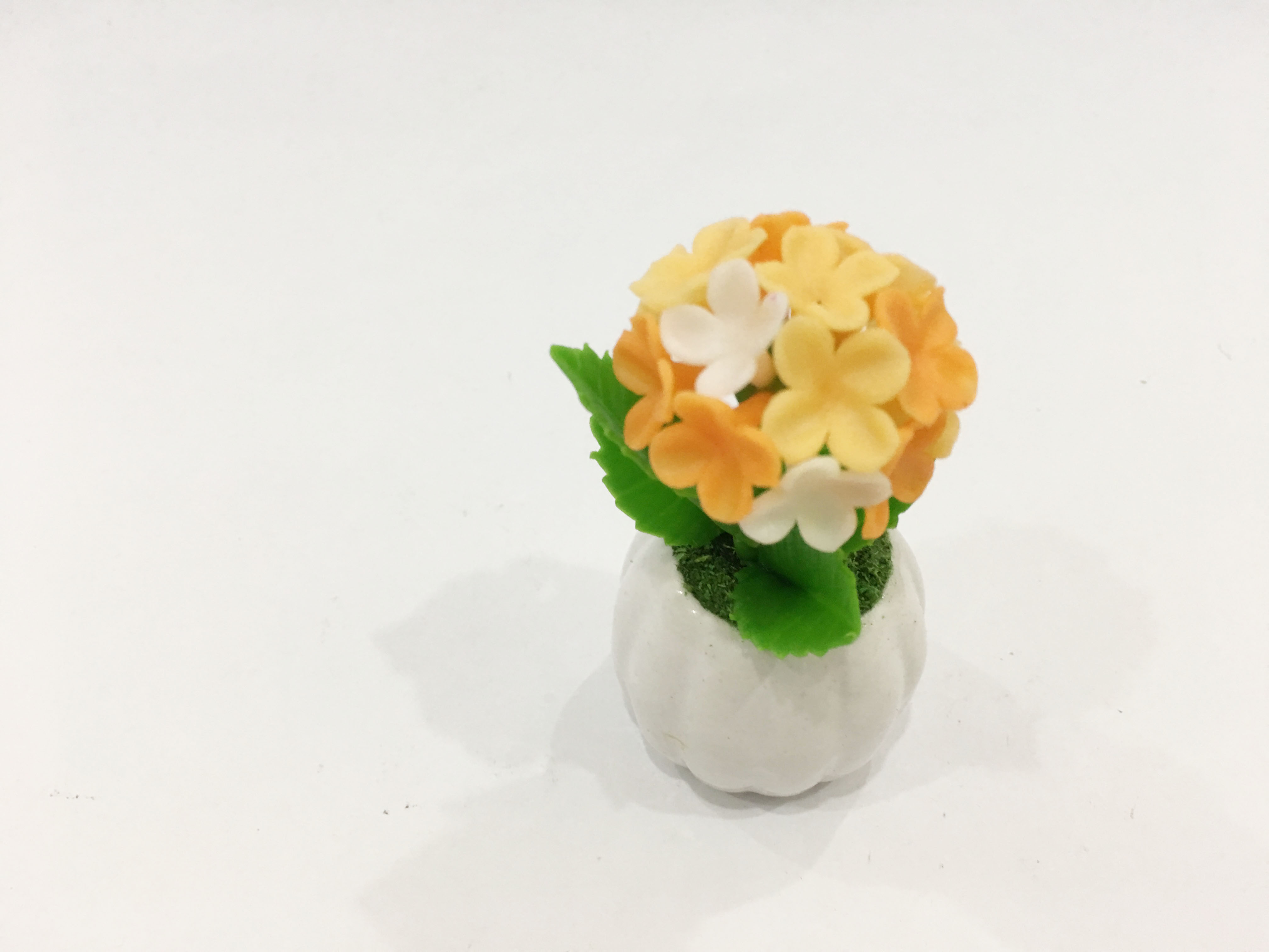 Chậu hoa đất sét mini - Cây hoa sống đời /cây lá bông  - Quà tặng trang trí handmade