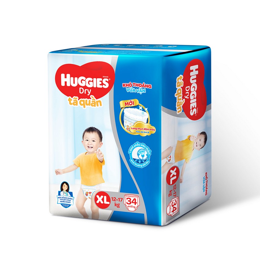 Tã quần HUGGIES DRY PANTS JUMBO mẫu mới