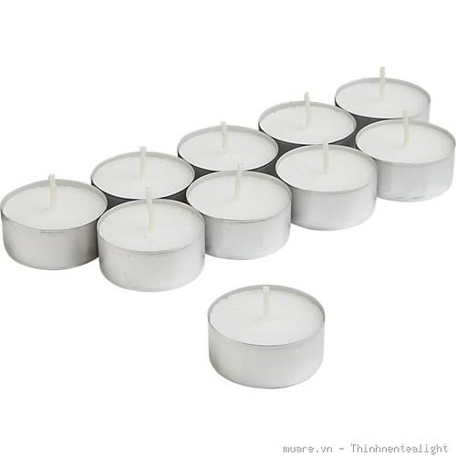 Nến Tealight 10 viên cháy 4 giờ - 5 giờ không mùi , không khói