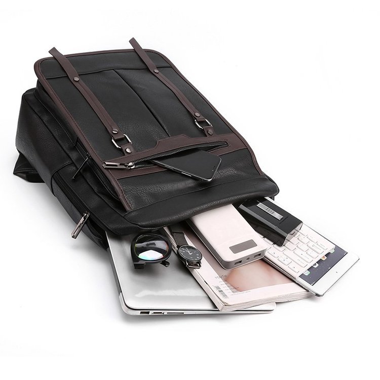 Balo da nam thời trang, balo nam chất da dày đẹp, phù hợp đi làm, đi học, đựng laptop  (40x30cm)