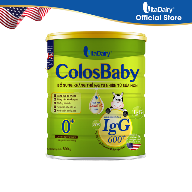 Sữa non Colosbaby 600 IgG 0+ 800g