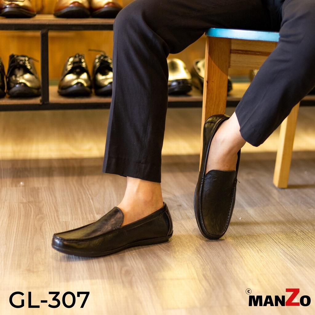 Giày mọi da bò cao cấp - Giầy da nam bảo hành 12 tháng tại Manzo store - GL307
