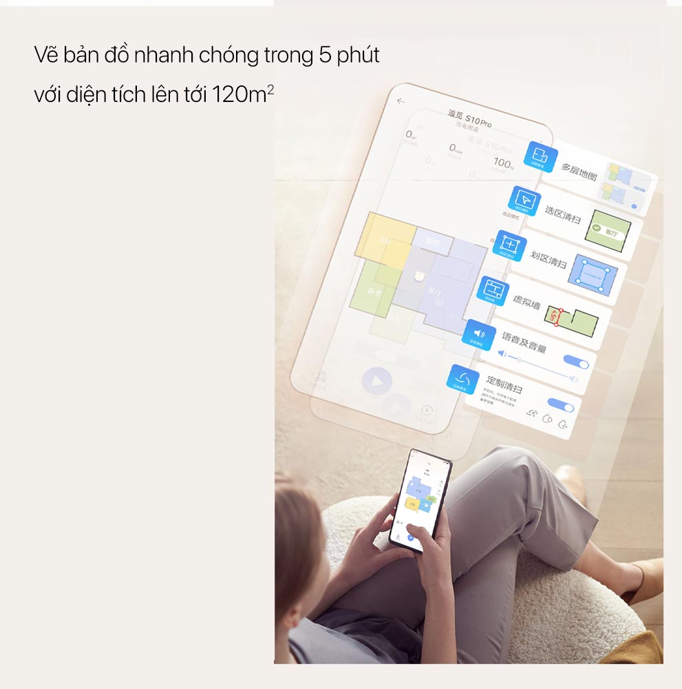 Robot Hút Bụi Lau Nhà DREAME X20 PRO 2023 - Hỗ Trợ Crack Kết Nối App Điện Thoại Công Nghệ Tự Động Bơm Xả Nước Giặt Sấy Giẻ Nước Nóng Khử Khuẩn Ion Tạo Bản Đồ Siêu Nhanh, Tự Động Nâng Hạ Giẻ Lau Camera AI Mới Nhất Lực Hút 7000 Pa - Hàng Nhập Khẩu