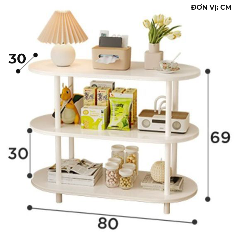 Kệ 3 tầng decor phong cách minimalism thương hiệu IGA - GM163