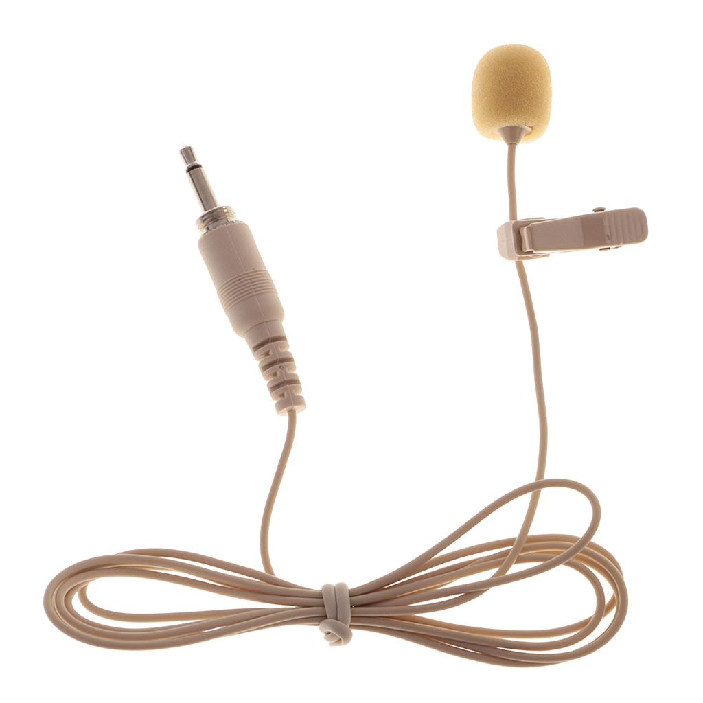 3.5mm Plug Mini Clip Microphone Mic For iPhone SmartPhone Recording Beige