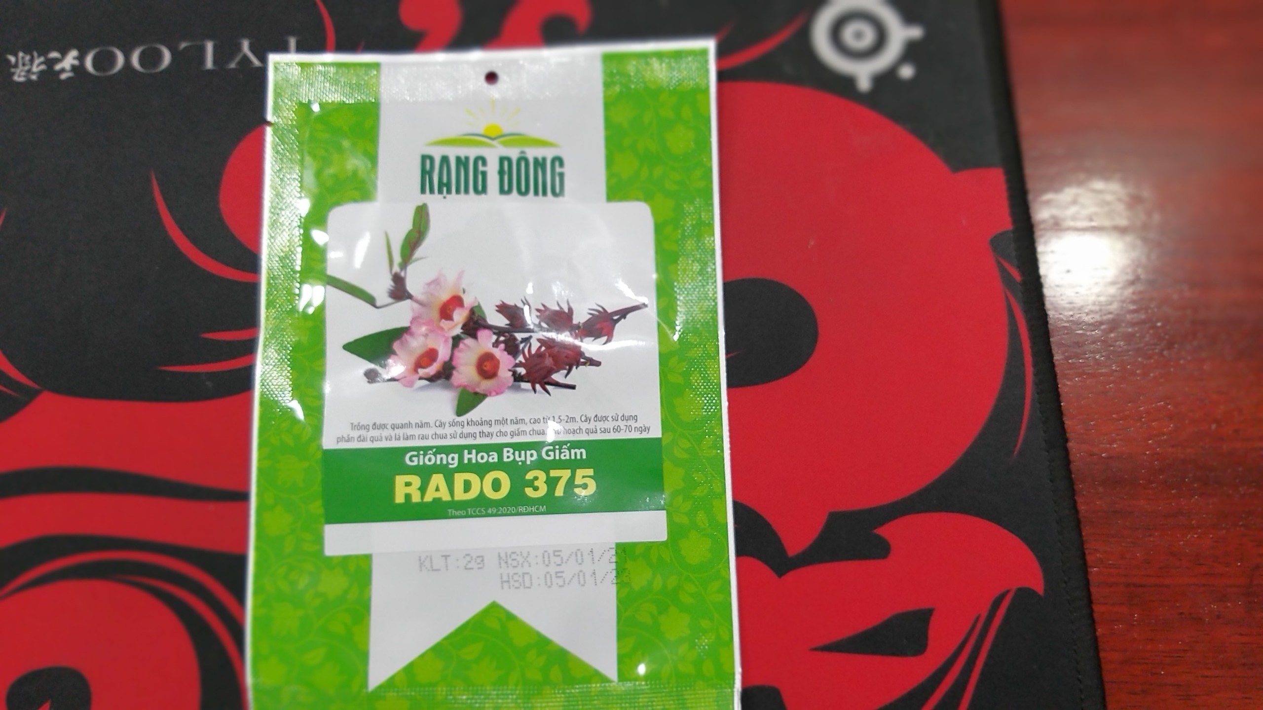 Hạt Giống Cây Hoa Bụp Giấm - Atiso Đỏ RADO 375 NON GMO SEEDS. Rạng Đông, Chất lượng vượt trội