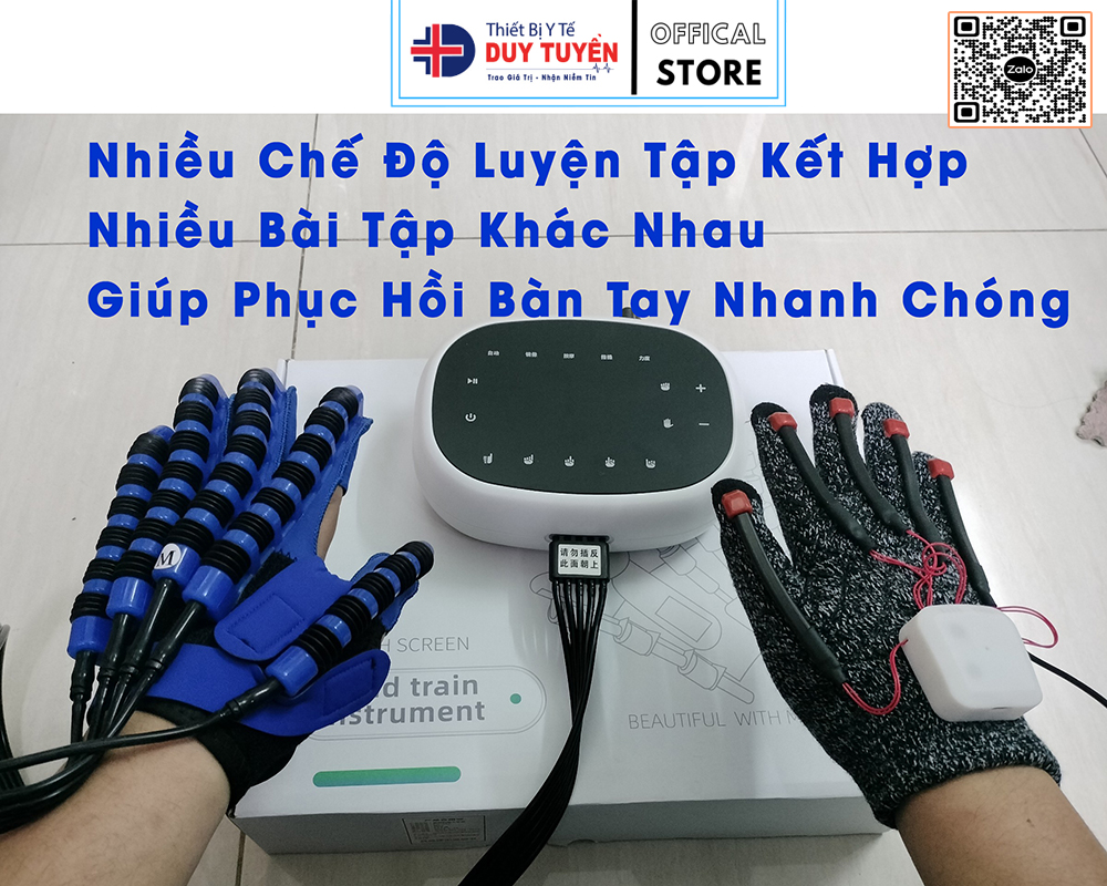 Máy Tập Phục Hồi Bàn Tay Cho Người Liệt Cao Cấp Nhiều Chế Độ Tập Kết Hợp Các Ngón Tay Giúp Người Bệnh Phục Hồi Nhanh