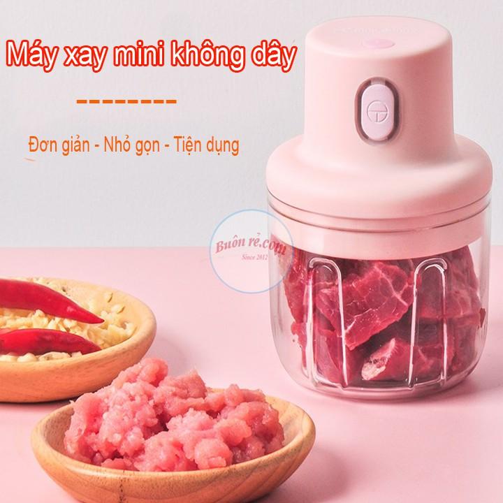 Máy xay đồ ăn dặm cho bé mini sạc điện nhỏ gọn tiện dụng 01118