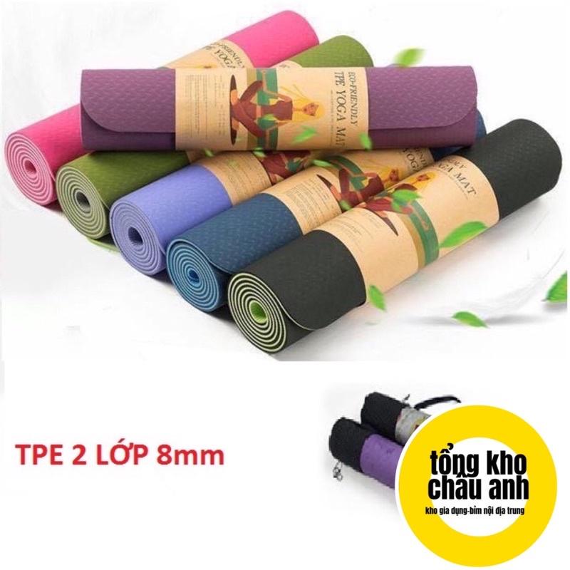 Thảm tập Yoga Gym chống trơn trượt 6mm-8mm miếng tập Yoga Gym thể dục tại nhà G-Sports