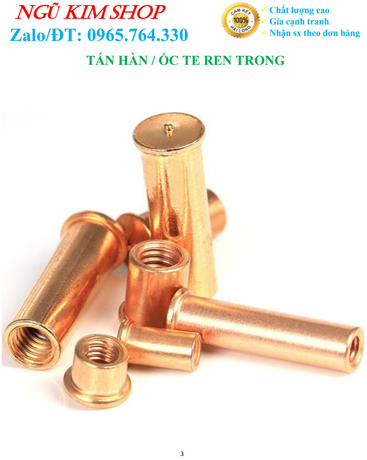 ECU HÀN _ TÁN HÀN _ ỐC TE REN TRONG M8