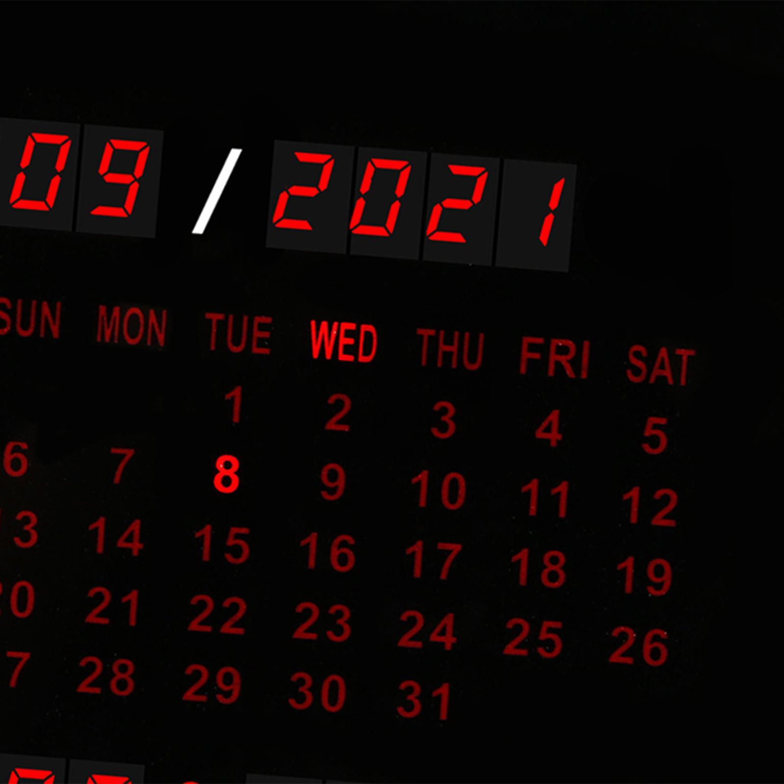 Digital Wall Clock Calendar Desk Clock for Living Room Study Room Home