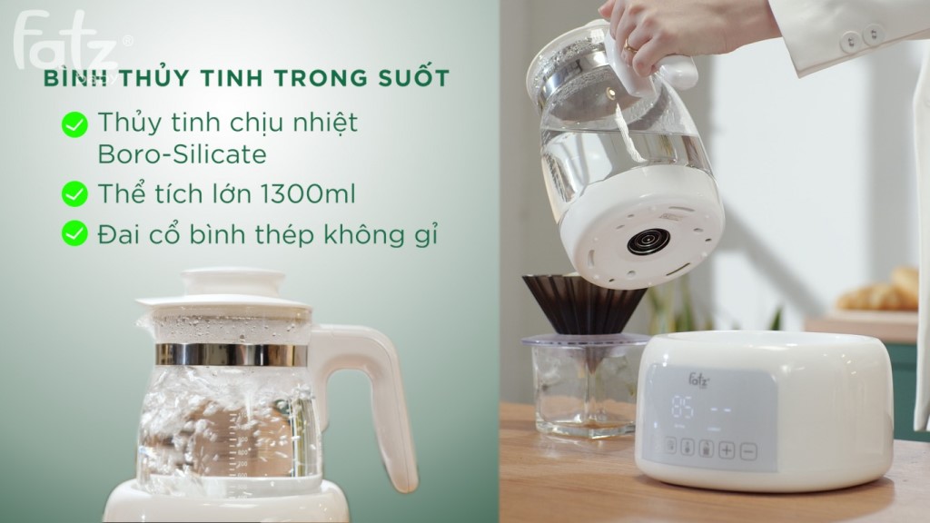 Máy đun Và Hâm Nước Pha Sữa Fatz Baby - Quick 12 Plus + FB3504BH