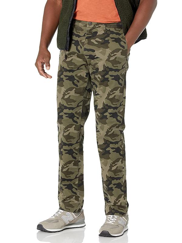 Quần Kaki Nam Goodthreads Men's SLIM-Fit Washed Comfort Stretch Chino Green Camo - SIZE 32-34