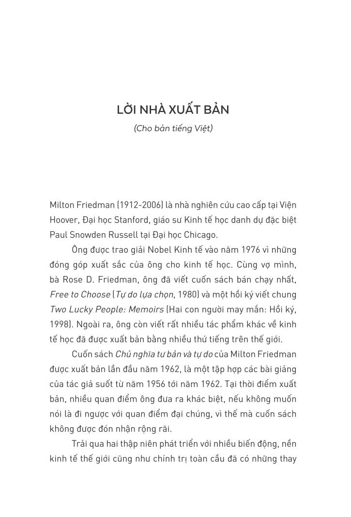 Chủ Nghĩa Tư Bản Và Tự Do - Capitalism And Freedom