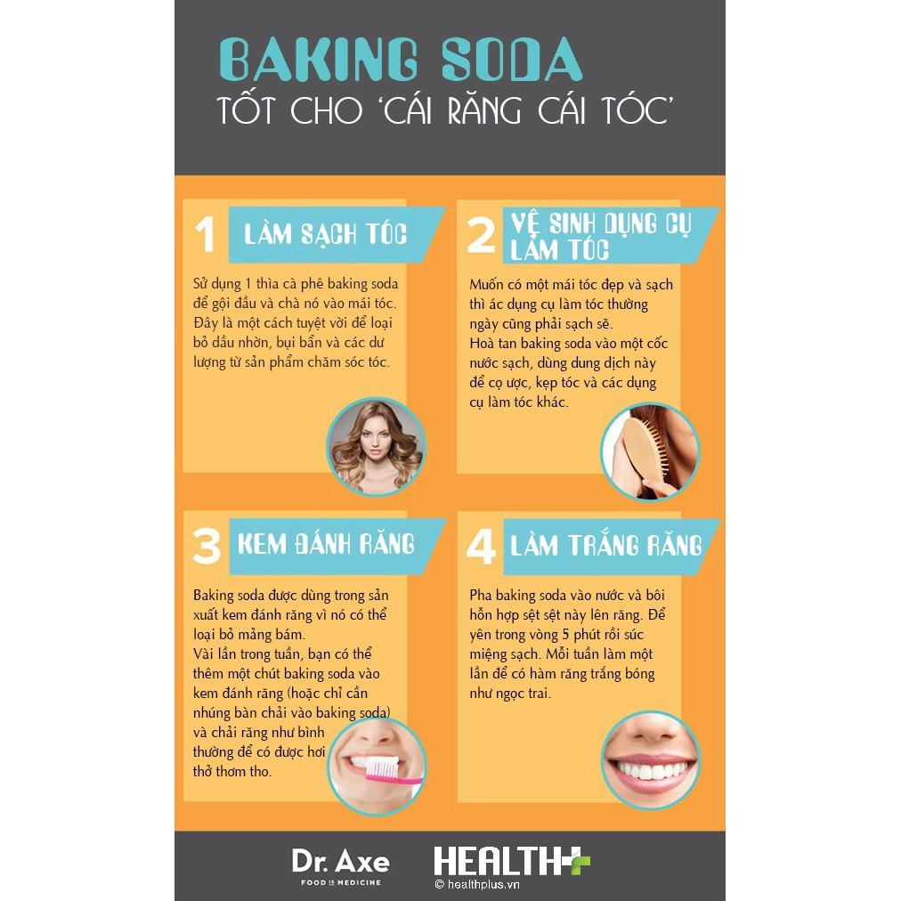 Bột Nở Baking Soda đa công dụng khử mùi, diệt khuẩn, tẩy rửa, làm bánh, chăm sóc da 454g