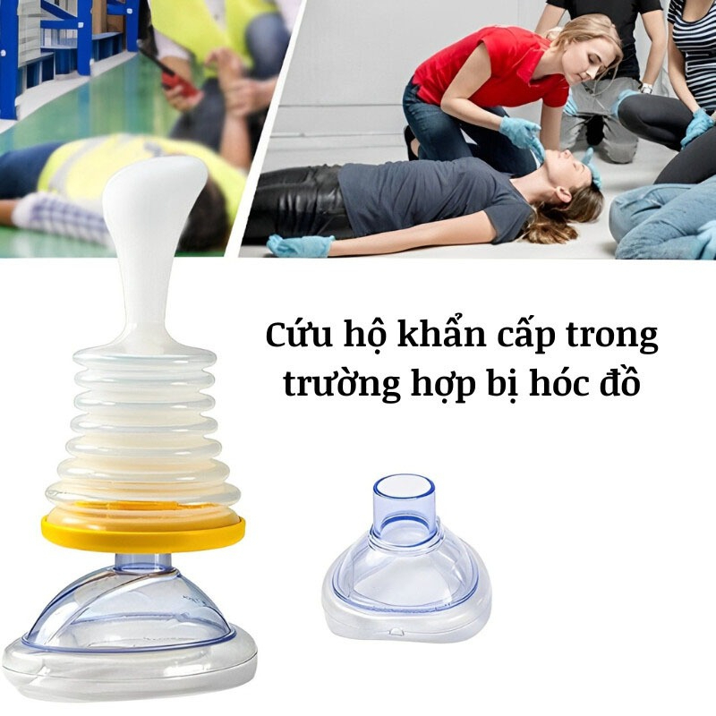 Bộ Sơ Cứu CPR Hút Dị Vật Mắc Cổ Họng Dành Bé Và Người Lớn - Dụng Cụ Chống Hóc - Thiết Bị Chống Ngạt Cứu Hộ Khẩn Cấp