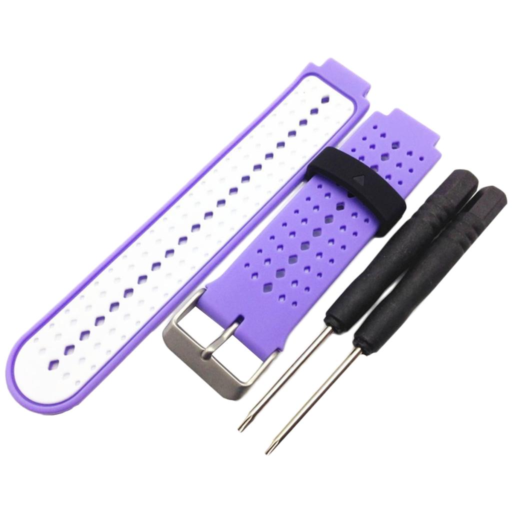 Replacement Silicone Bands With 2PCS Pin Removal Tools For Garmin Forerunner 220/230/235/620/630