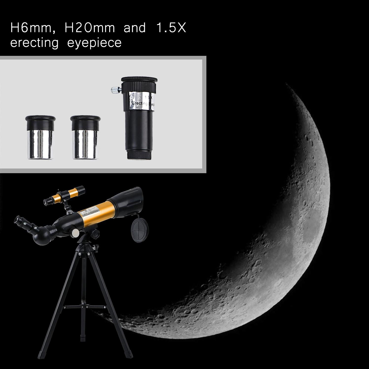 Astronomical Telescope 90X HD Monocular Telescope Refractor Spotting Scope Beginner Kids Telescope with 5×24 Finder
