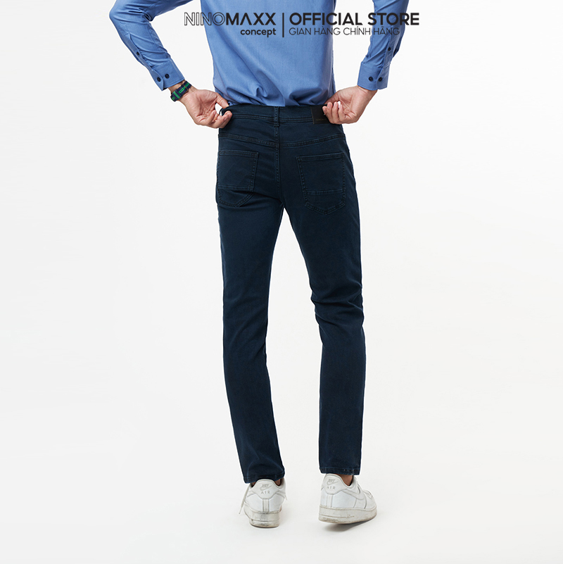 NINOMAXX Quần jean Nam Xanh Trơn Form Slim Fit 2203045