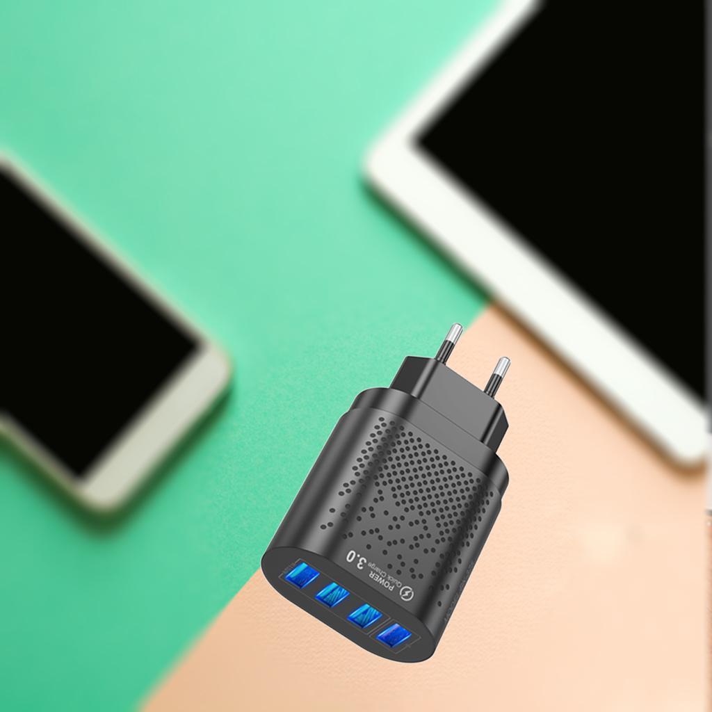 4 USB Ports Hub Wall Charger Power Adapter EU Plug USB Cube Adapter