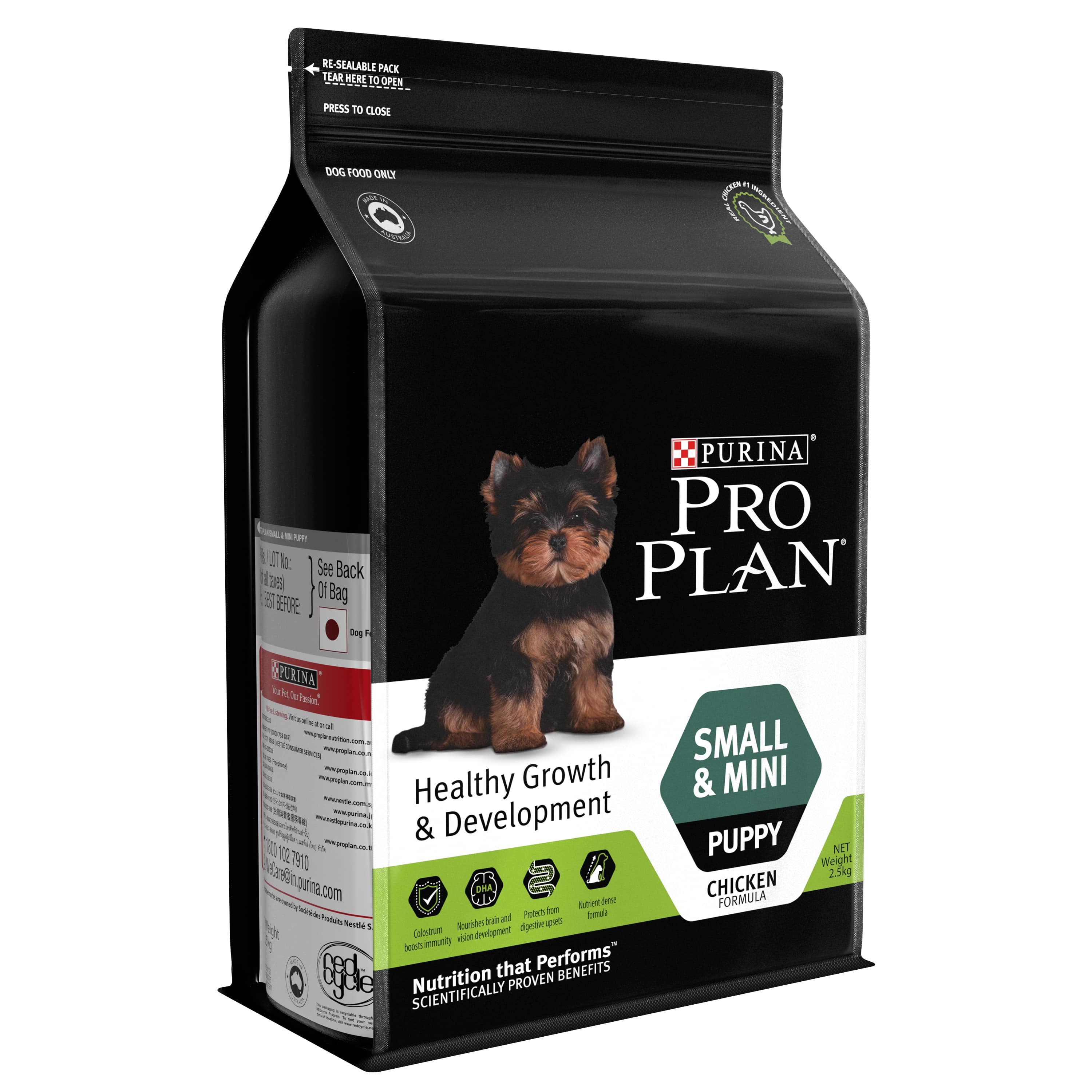 Thức ăn hạt Proplan cho chó con vóc mini và nhỏ vị thịt gà túi 2,5kg