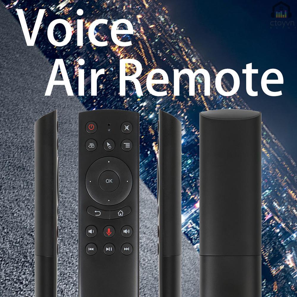 Chuột bay không dây G20 2.4GHz điều khiển bằng giọng nói màu đen cho máy tính STB Android TV Box HTPC
