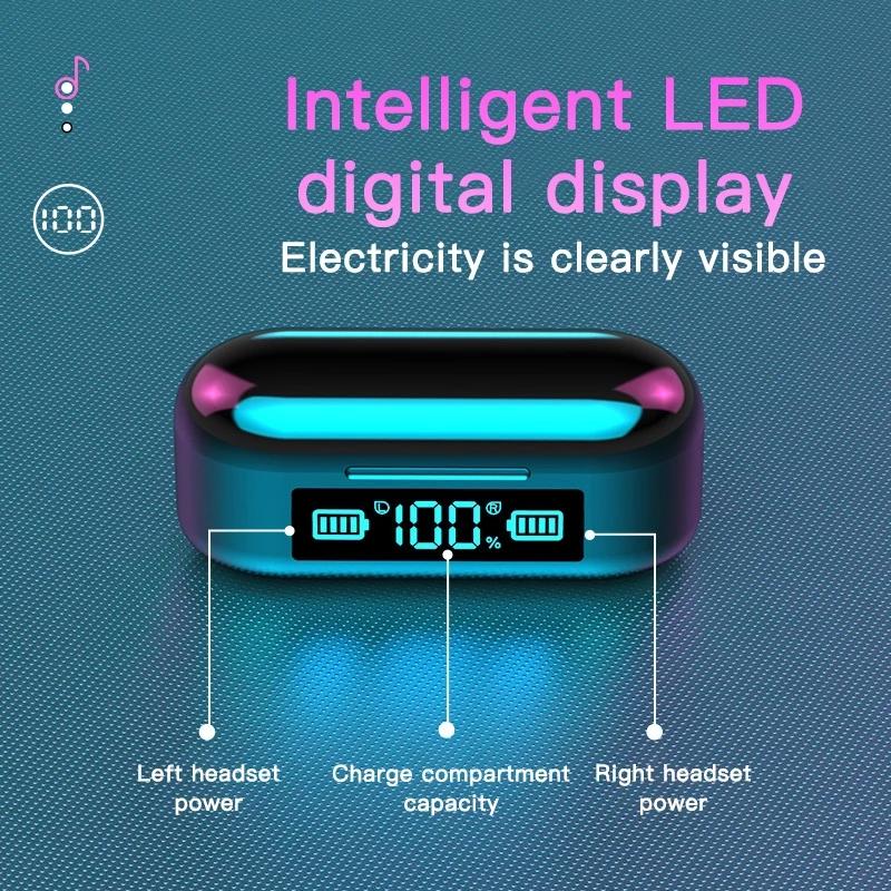 Tặng Kèm Tai Nghe Không Dây Bluetooth 5.0 Màn Hình Hiển Thị Kỹ Thuật Số Vân Tay Màn Hình Ngoài Mini Thích Hợp Cho Thể Thao Tai Nghe Bluetooth