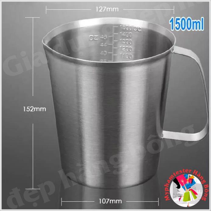 Ca inox - Ca inox 304 CHIA VẠCH KHÔNG NẮP các loại 500ml 700ml 1000ml 1500ml 2000ml sáng bóng