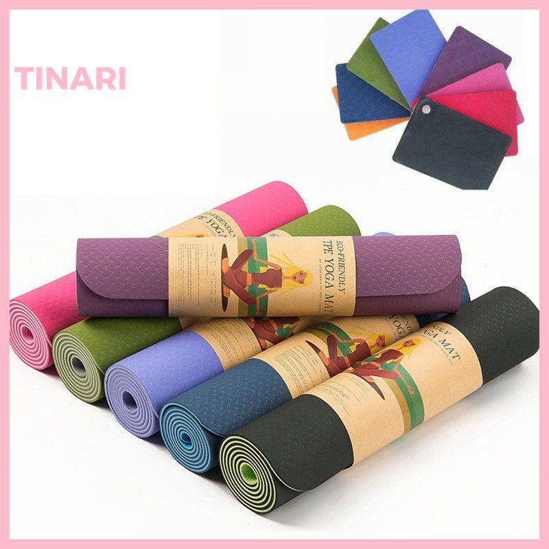 Thảm Tập Yoga, Thảm Tập Thể Dục Chống Trượt TPE 2 Lớp 6mm Cao Cấp