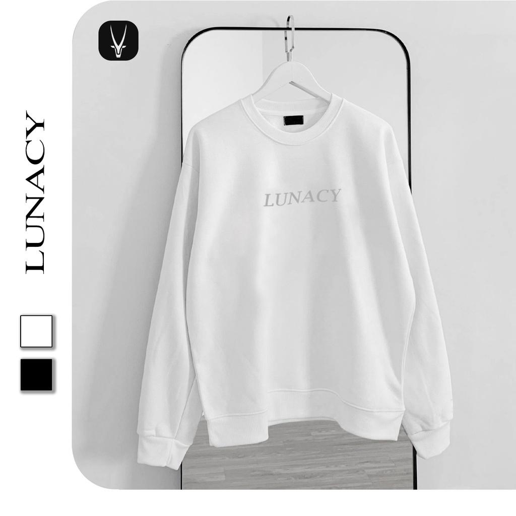 Áo Khoác Sweater Nỉ Form Rộng Lunacy In Dạ Quang Unisex Nam Nữ Ulzzang