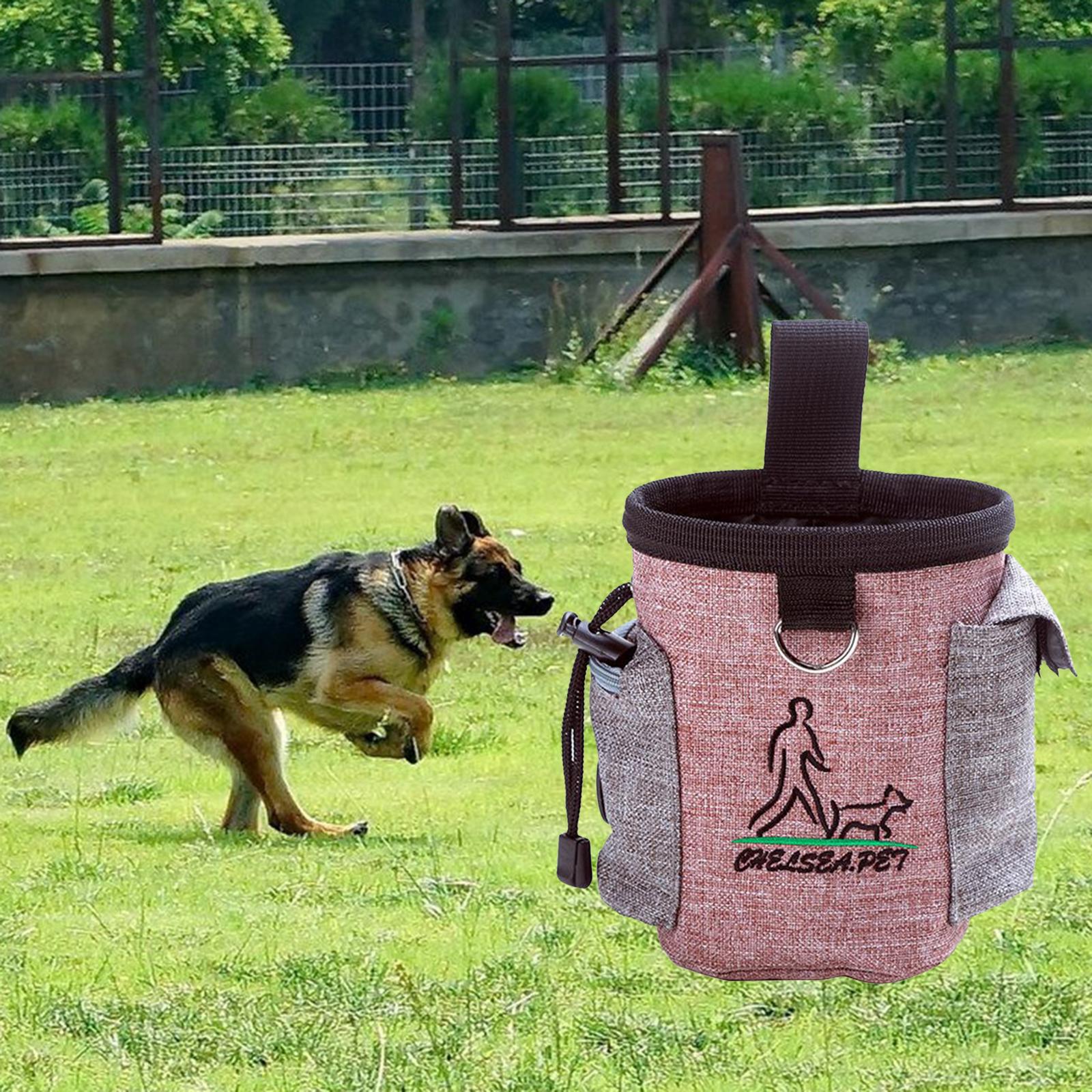 Durable Dog Training Bag Travel Pouch Drawstring Dogs Toys Holder Carrier Black