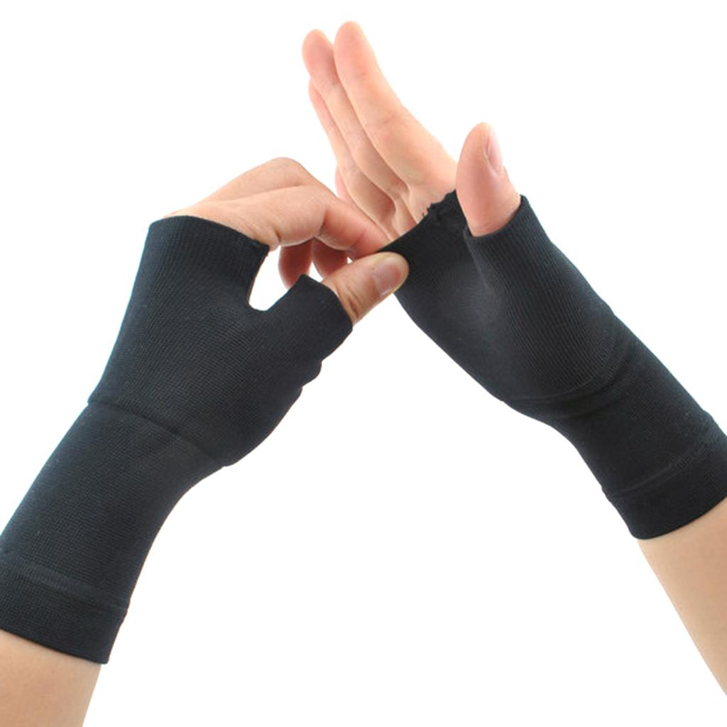 Unisex Compression Gloves Hand Arthritis Joint Pain Relief  XL Black