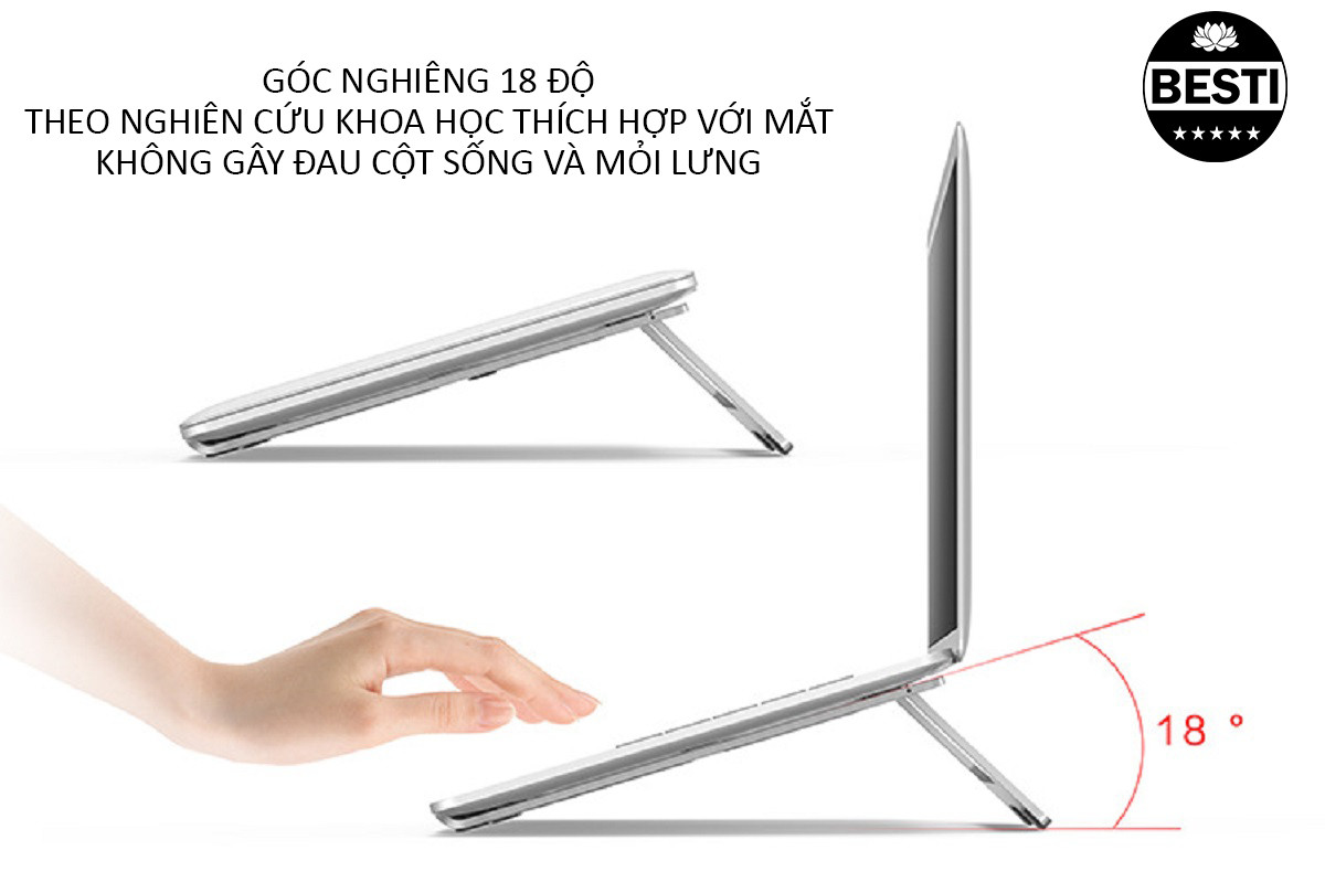 Giá Đỡ Dành Cho Laptop,  Macbook Để Bàn Chất Liệu Hợp Kim Nhôm Cao Cấp - Hàng Chính Hãng