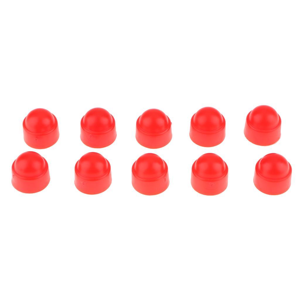 10Pcs M6 M8 M10 Red Dome Nut Protection Caps Cover M6 10 x 13mm